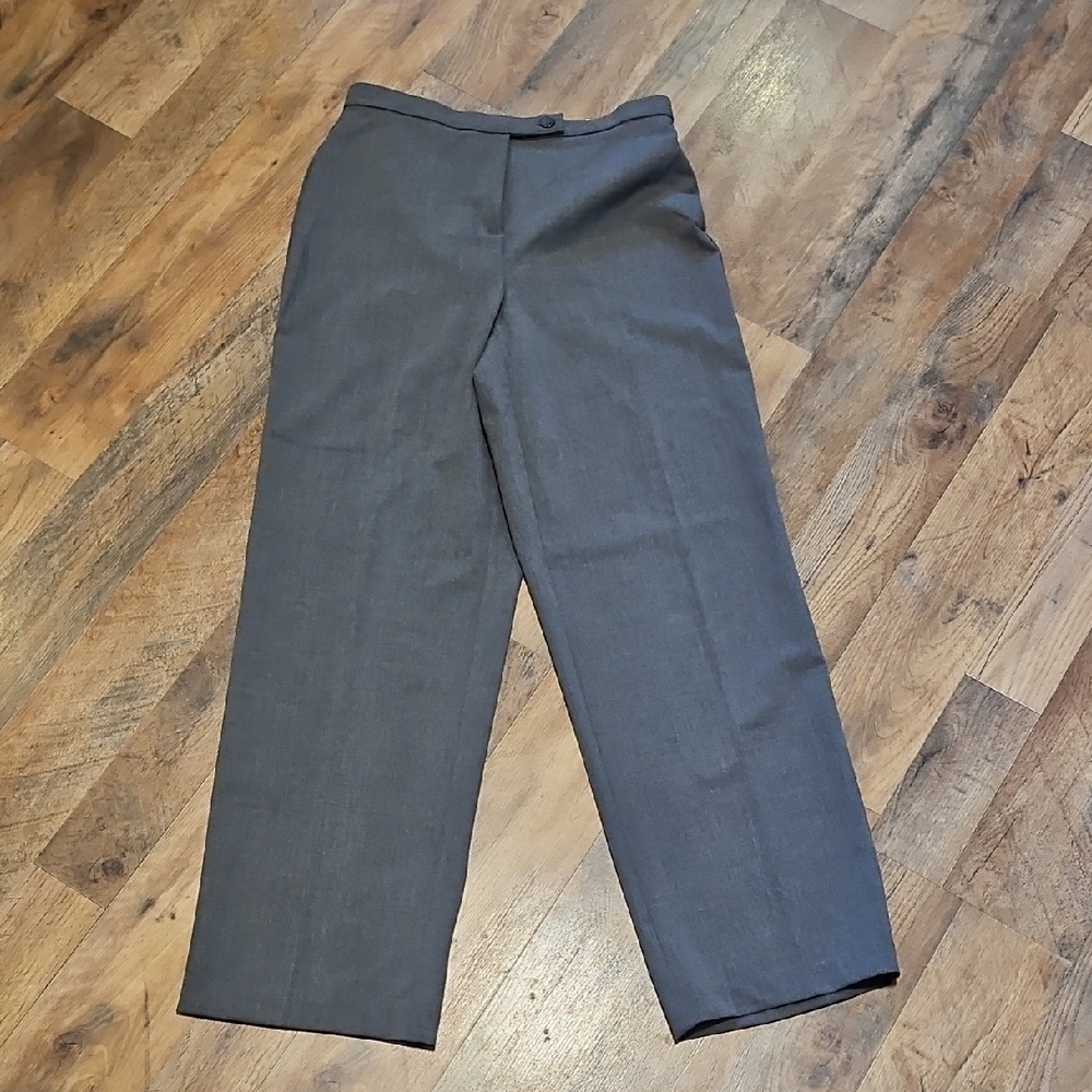 👖JM COLLECTION Gray Wide-Leg Trousers